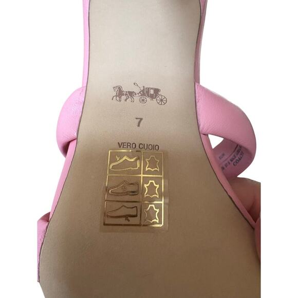 Coach Kellie soft pink Barbie dress sandals heels 7 - Picture 11 of 13